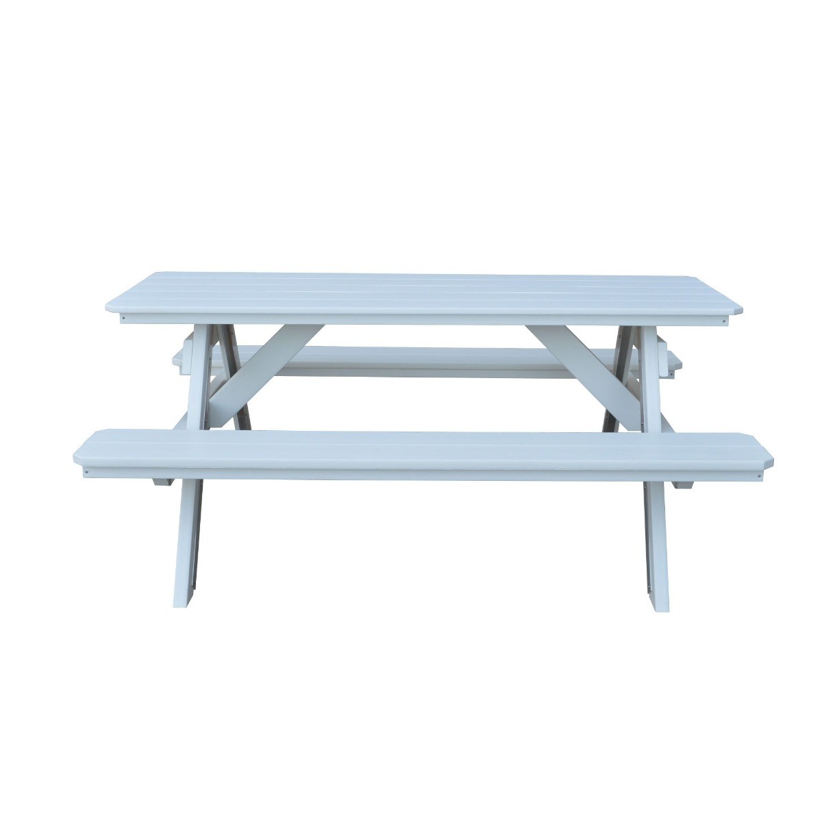 A&L Furniture 6 ft Table w/ Attached Benches
