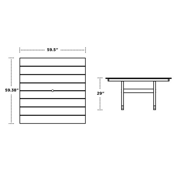 POLYWOOD Chippendale Farmhouse Trestle 9 pc Dining Set