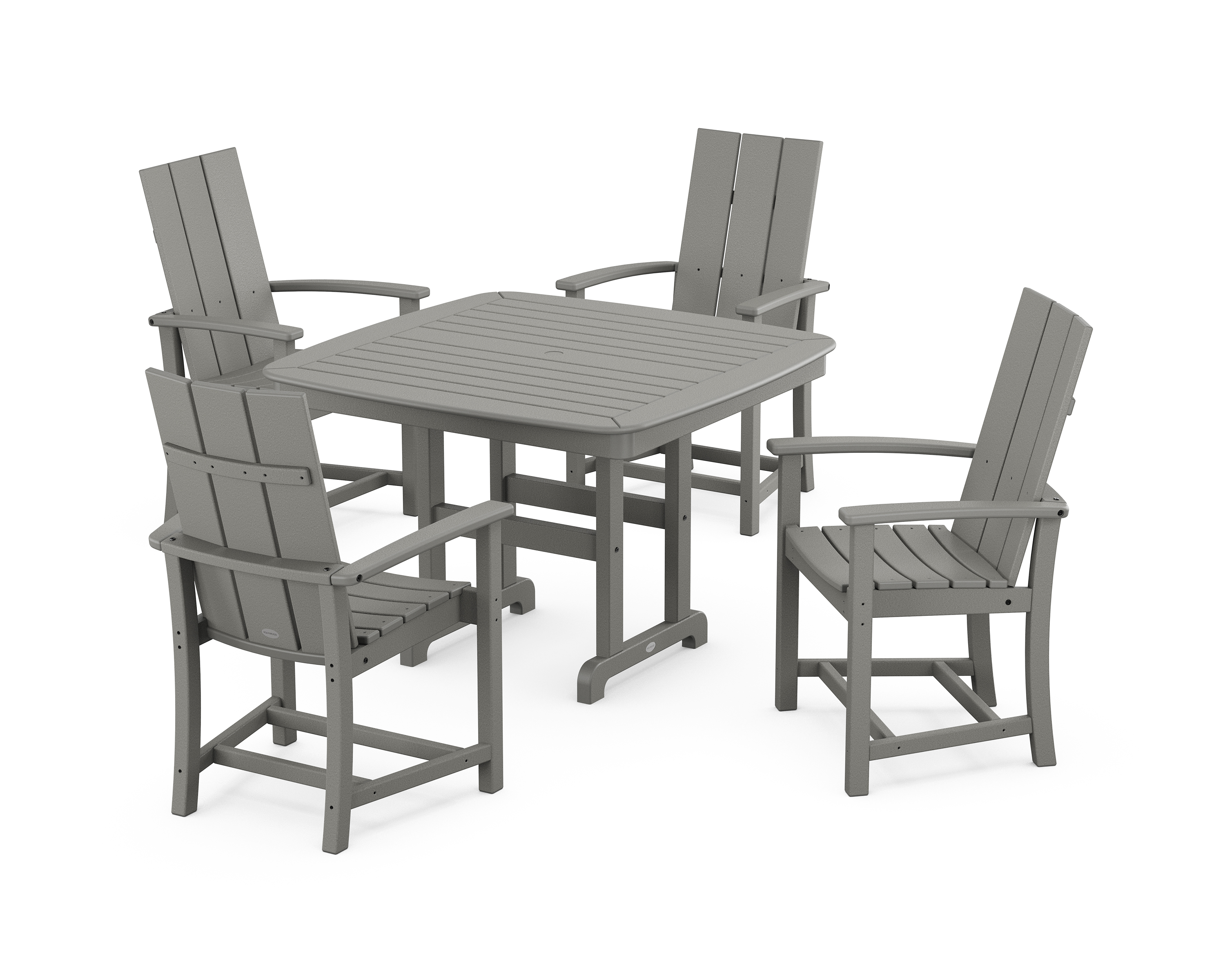 POLYWOOD Modern Adirondack 5-Piece Dining Set with Trestle Legs
