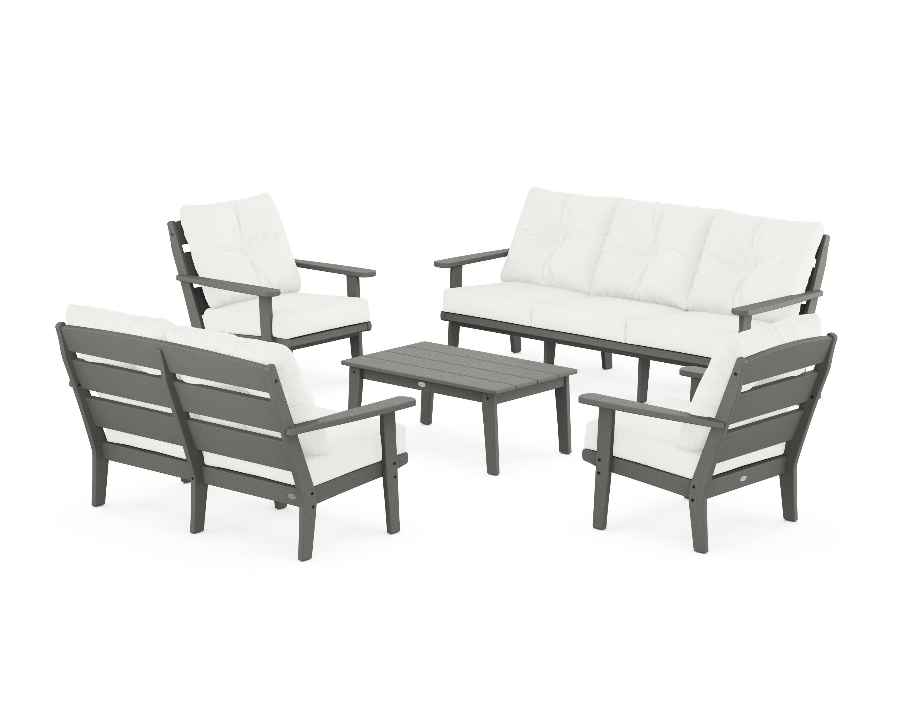 POLYWOOD Lakeside 5-Piece Lounge Sofa Set