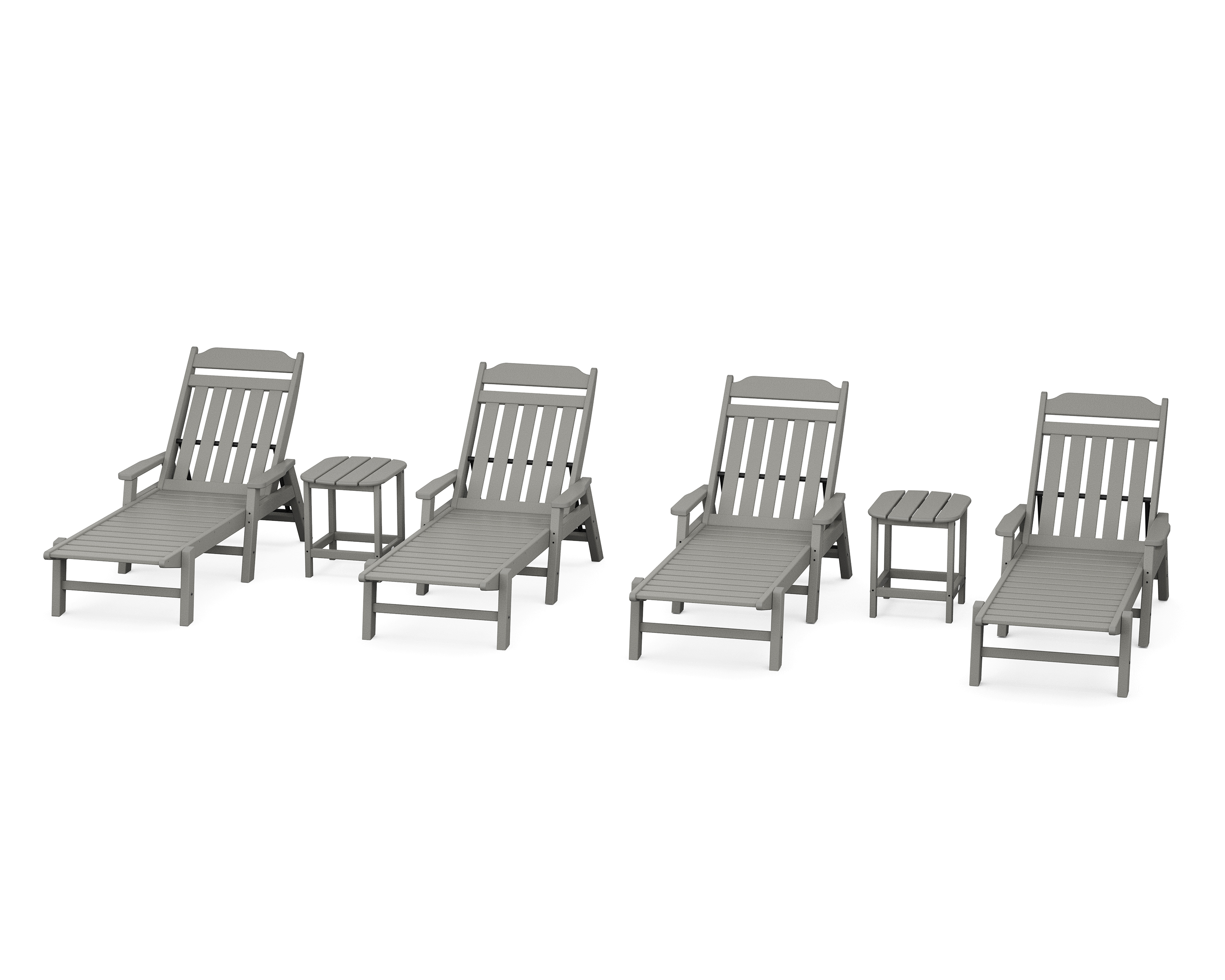 POLYWOOD Cottage 6-Piece Chaise Set with Arms