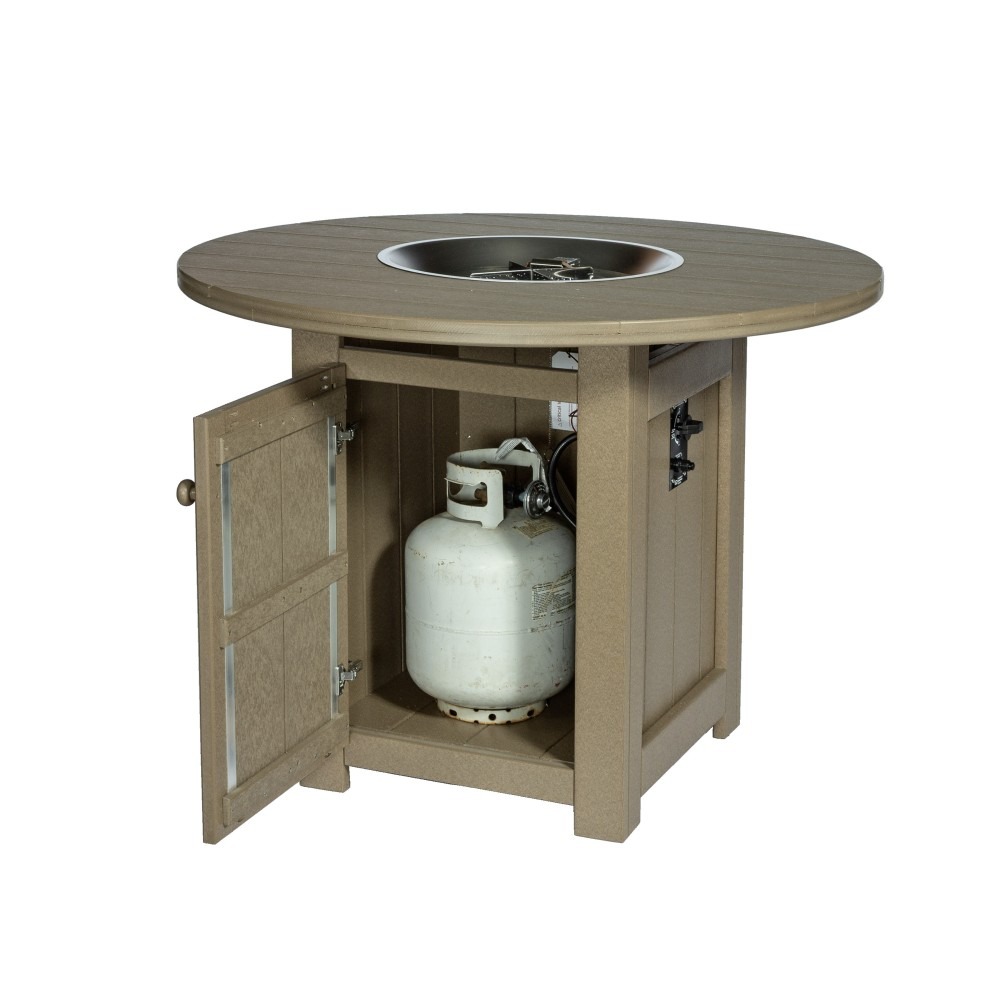 Amish Poly Round Counter Fire Table