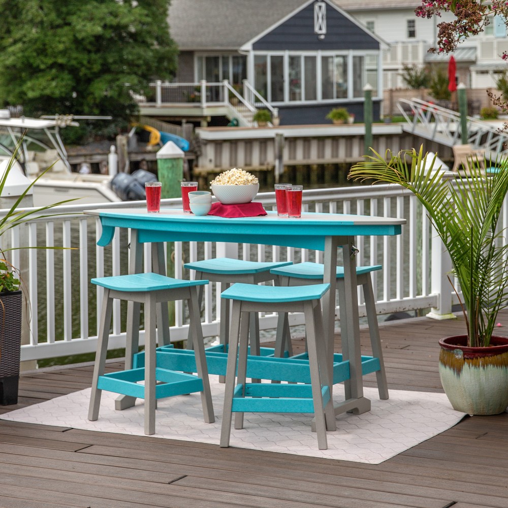 Amish Poly Surf Board Counter Table