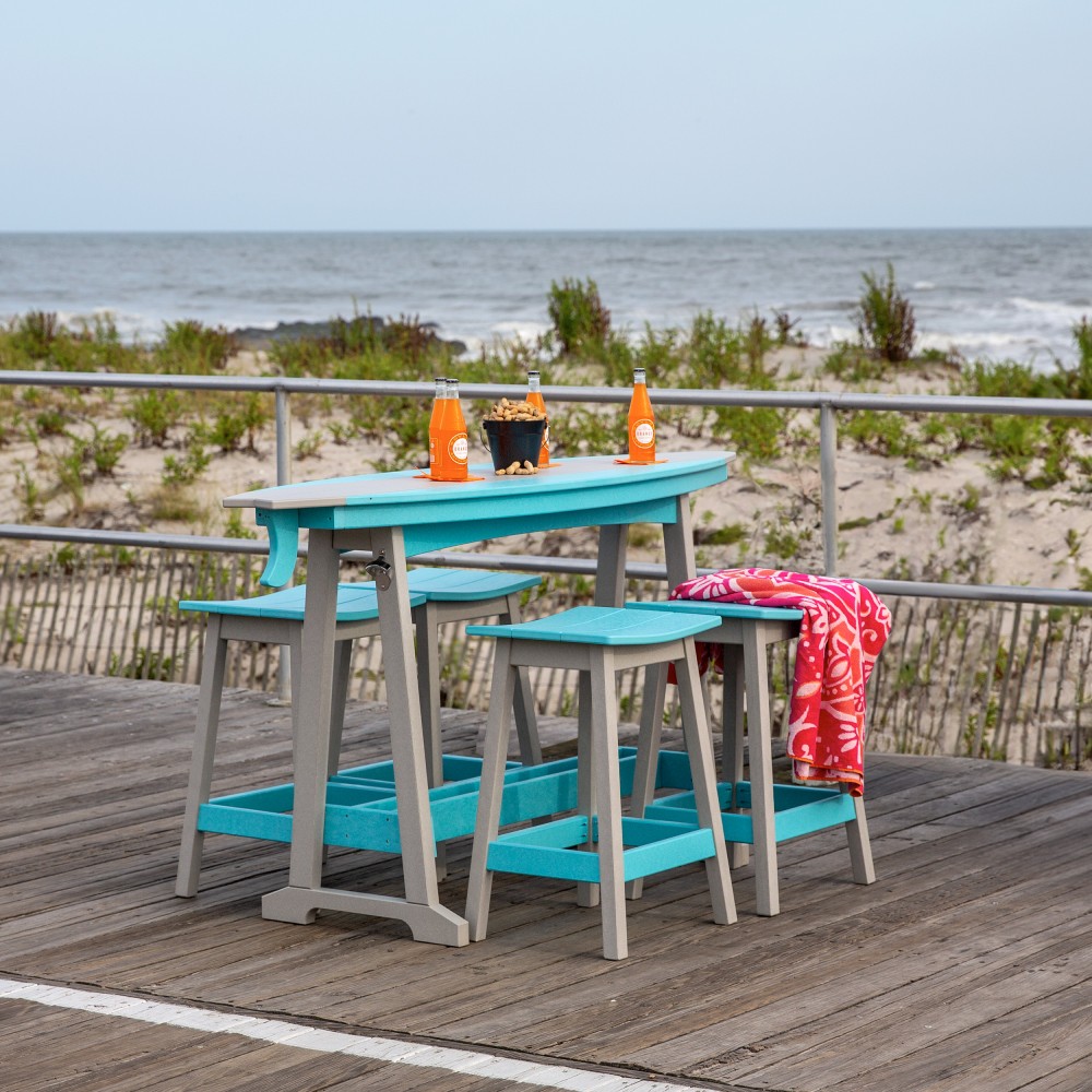 Amish Poly Surf Board Counter Table
