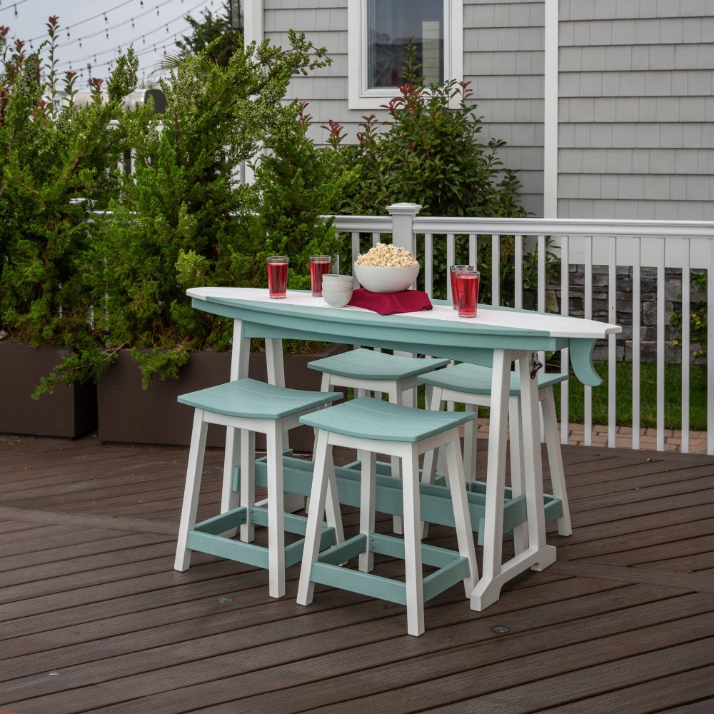 Amish Poly Surf Board Counter Table
