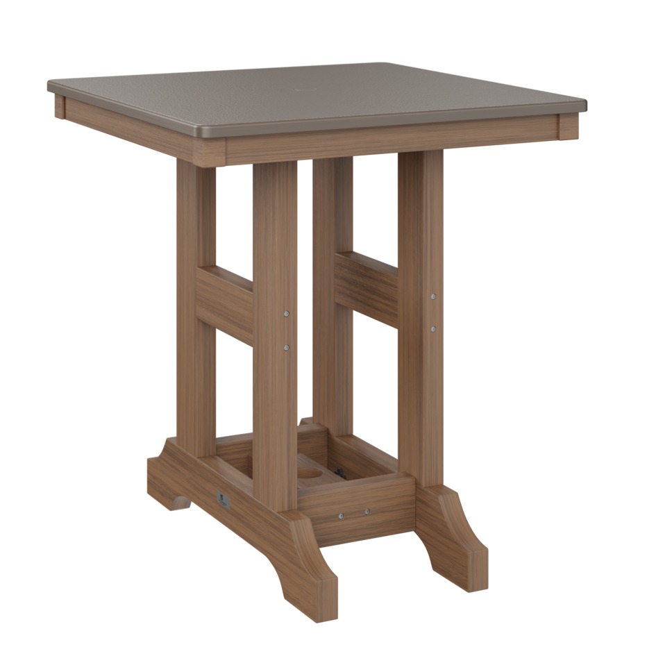 Berlin Gardens Garden Classic Hammered Finish 28 in Square Bar Table