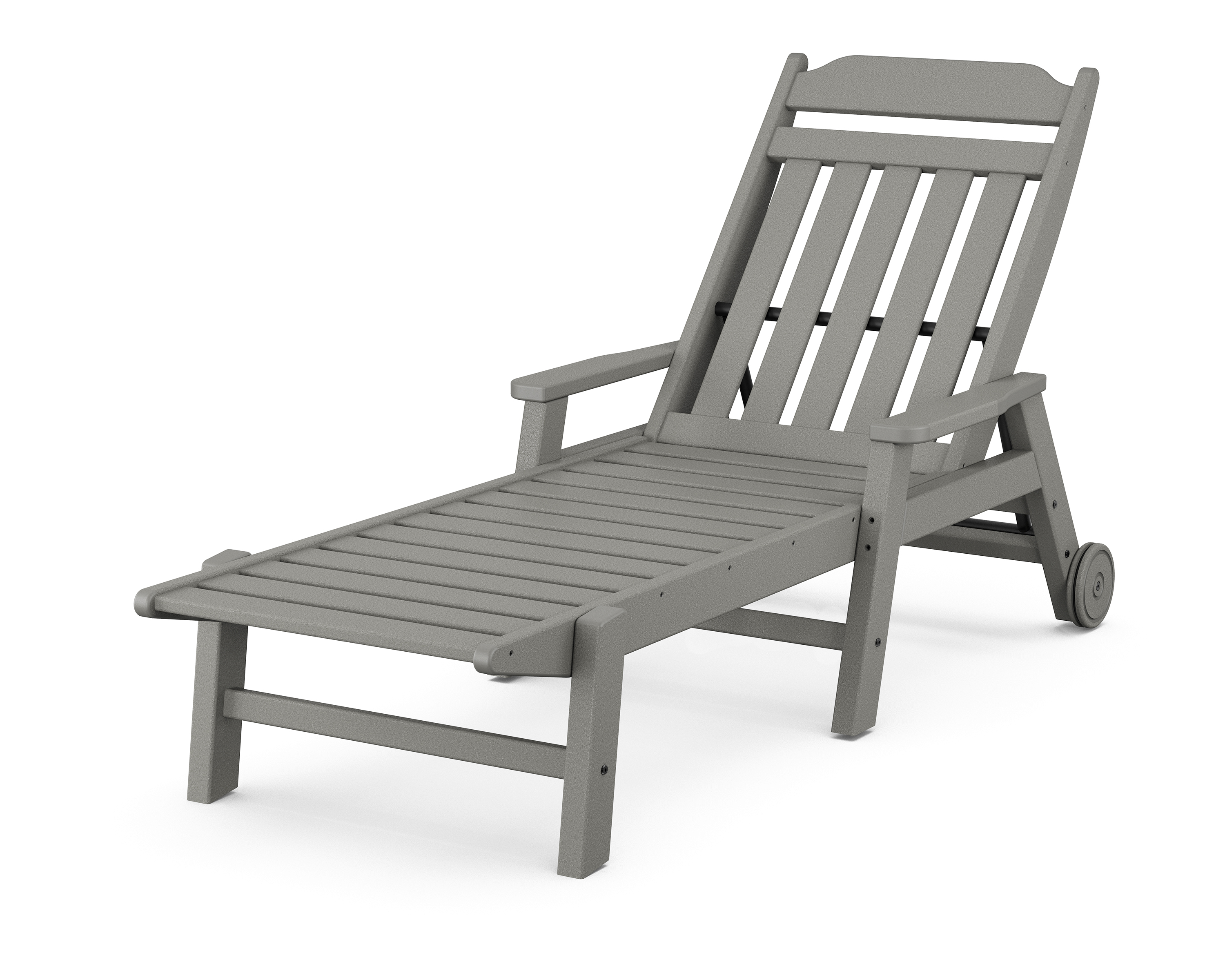 POLYWOOD Cottage Chaise with Arms and Wheels