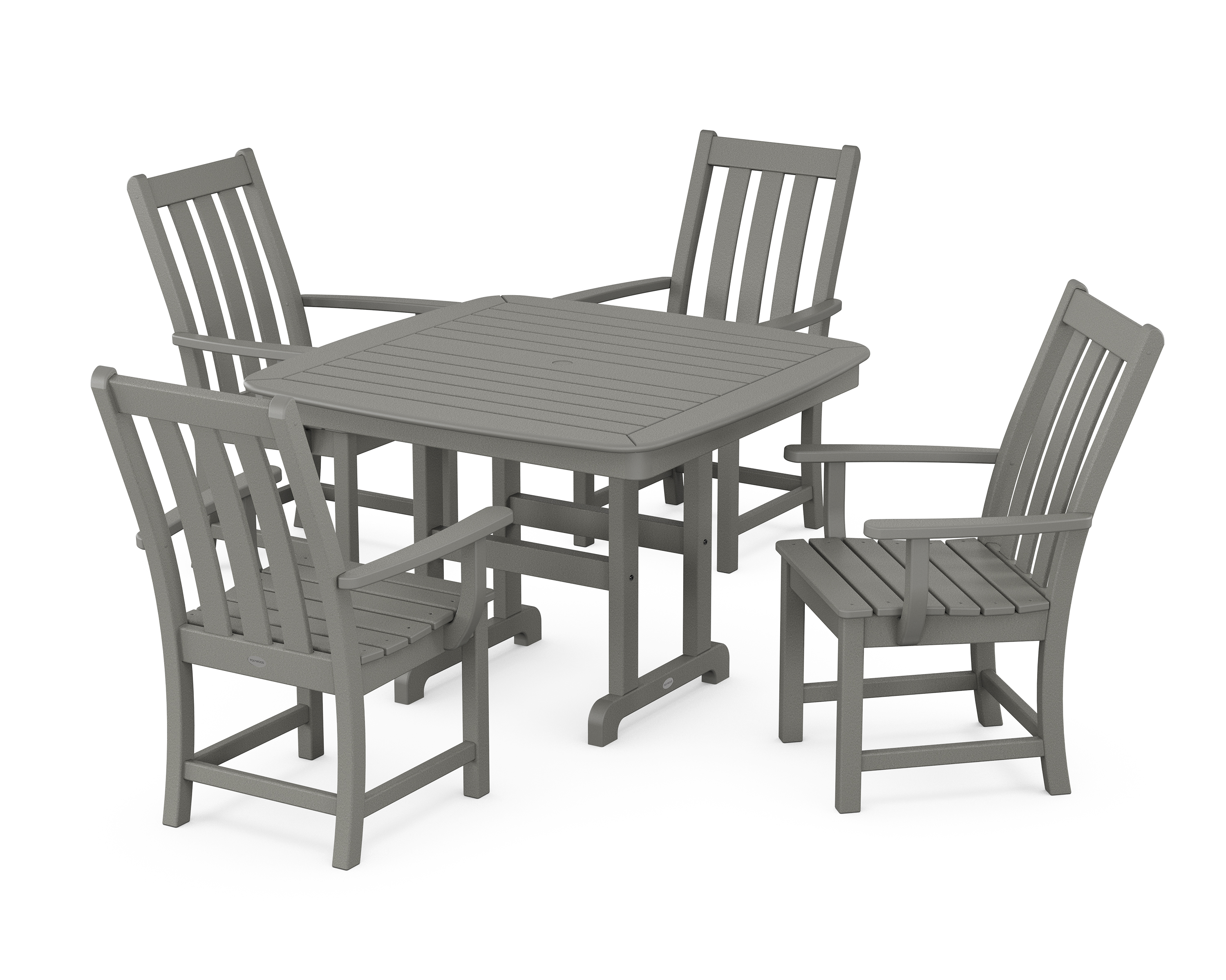 POLYWOOD Vineyard 5-Piece Dining Set with Trestle Legs