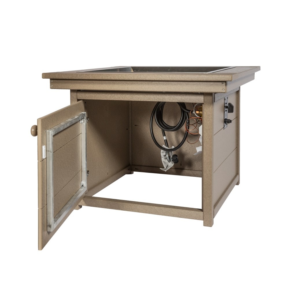 Amish Poly 34 in Square Fire Pit
