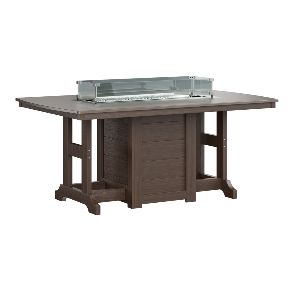 Berlin Gardens Garden Classic Hammered Finish 44 x 72 in Bar Fire Table