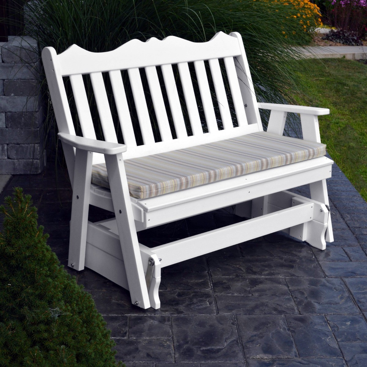 A&L Furniture 4 ft Poly Royal English Glider