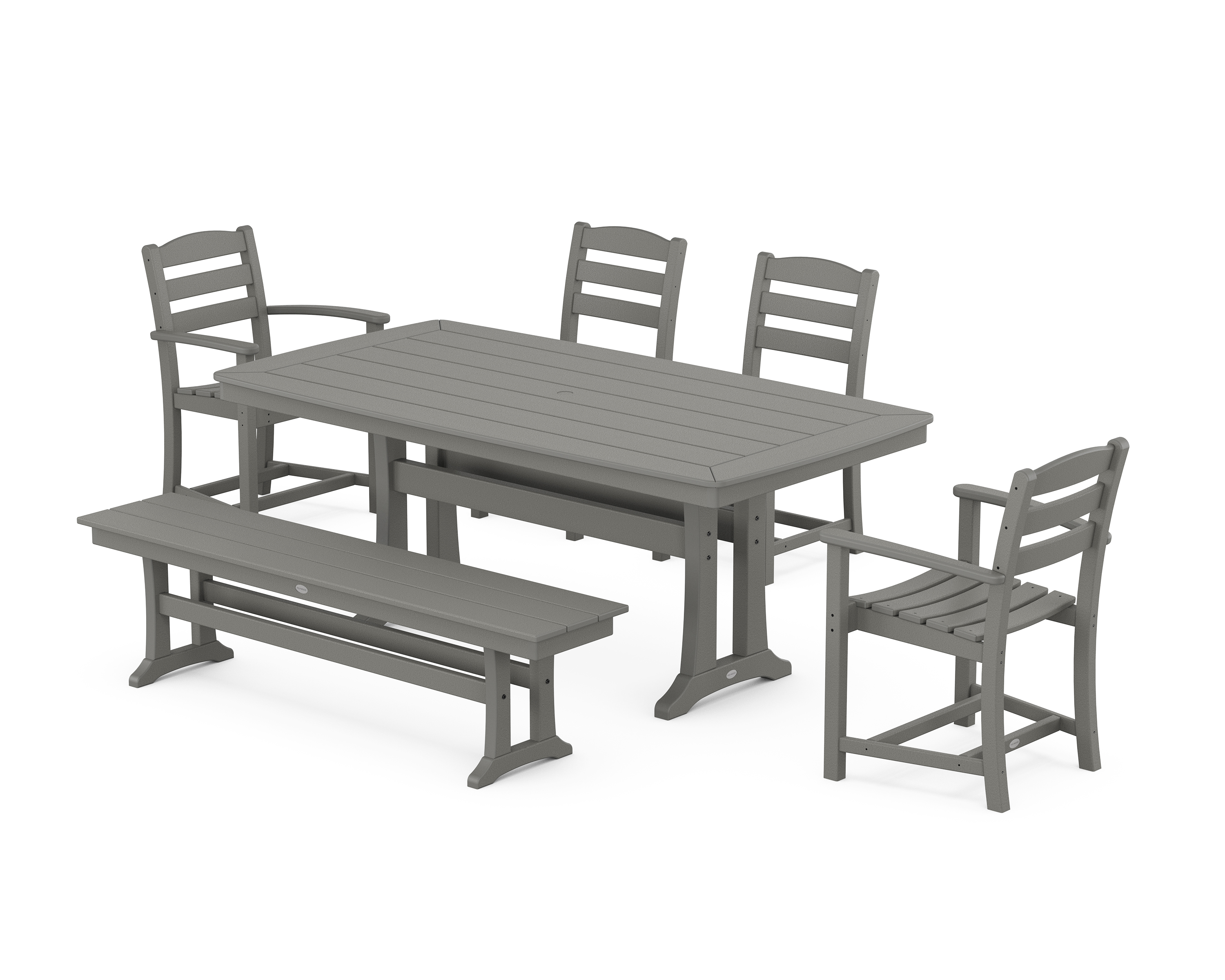 POLYWOOD La Casa Cafe 6-Piece Dining Set with Trestle Legs