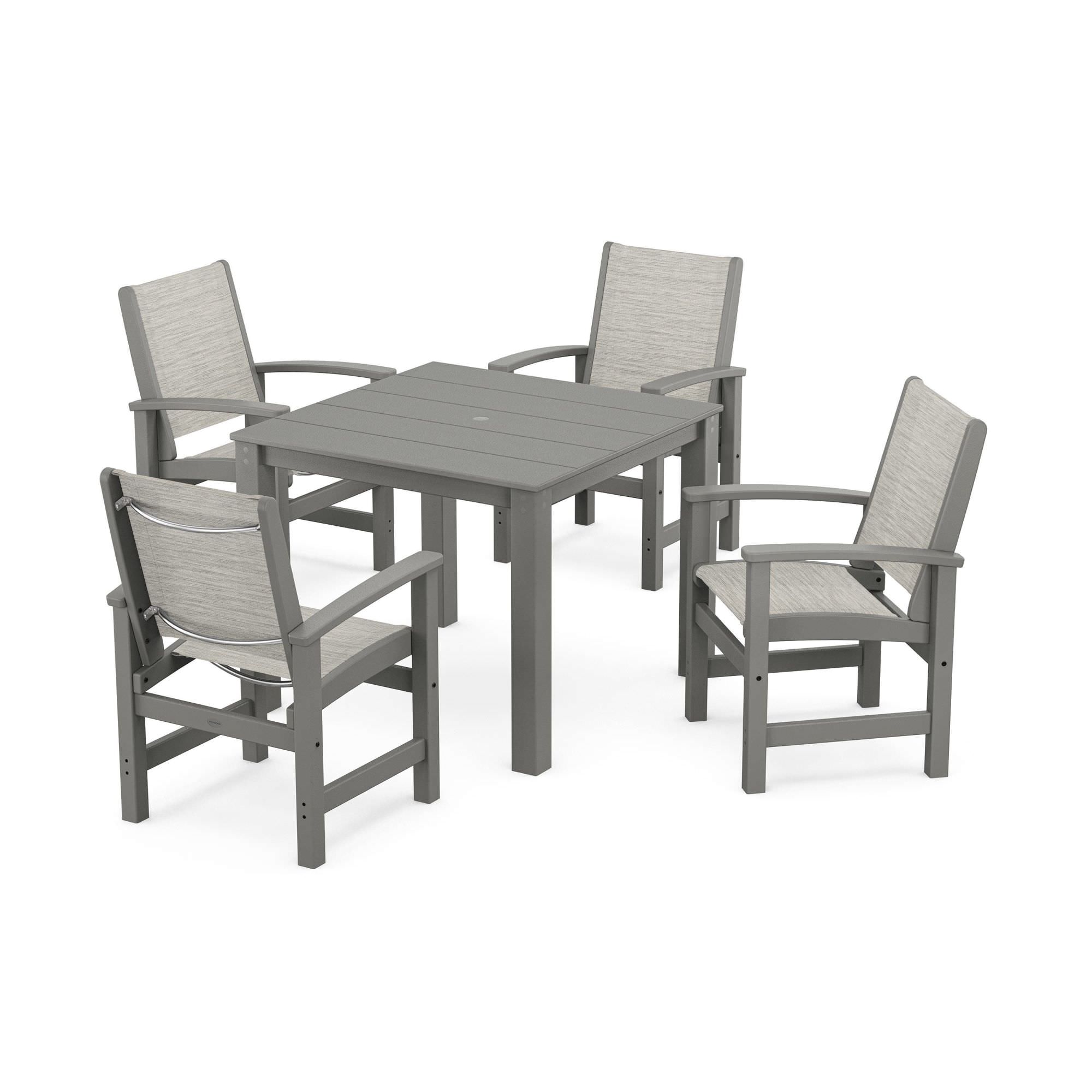 POLYWOOD Coastal 5-Piece Parsons Dining Set