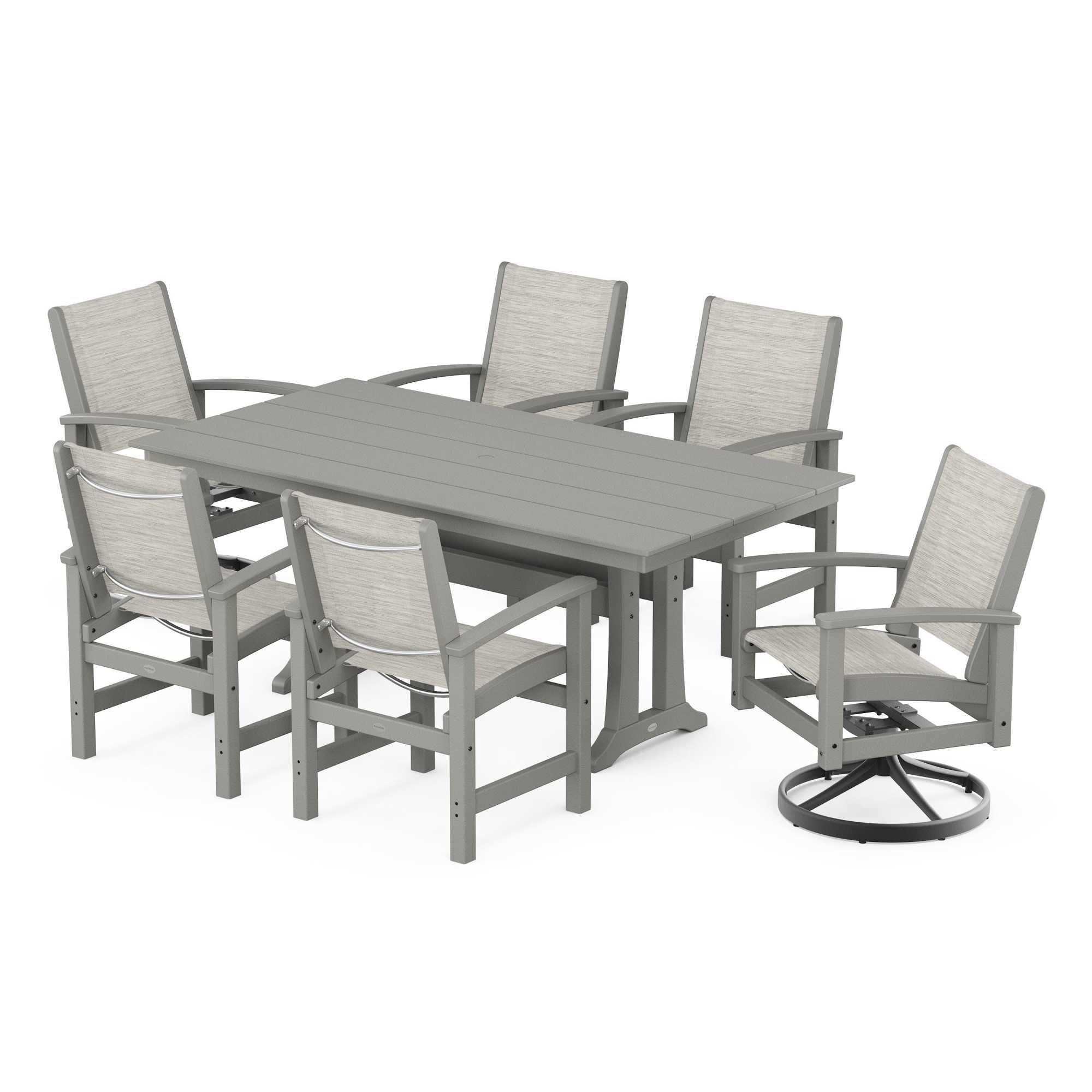 POLYWOOD 7 Piece Coastal Dining Set