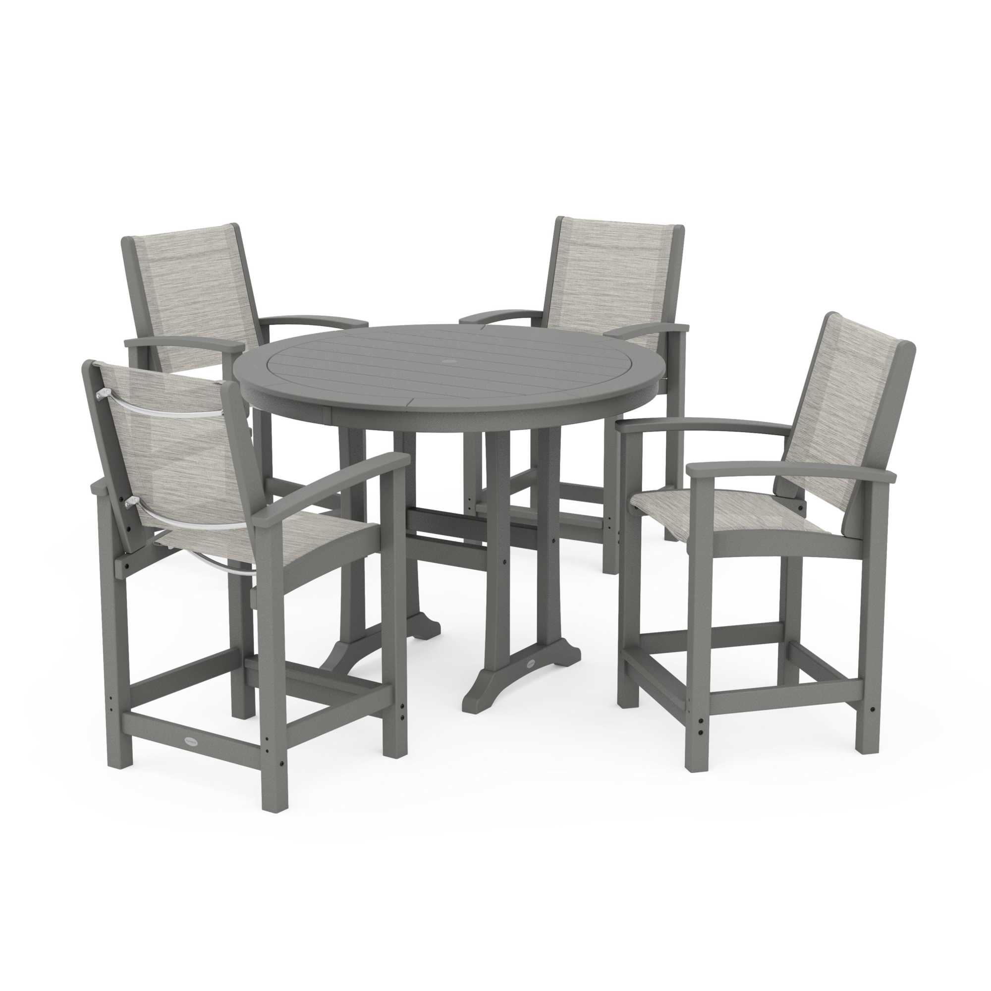 POLYWOOD Coastal 5-Piece Counter Set