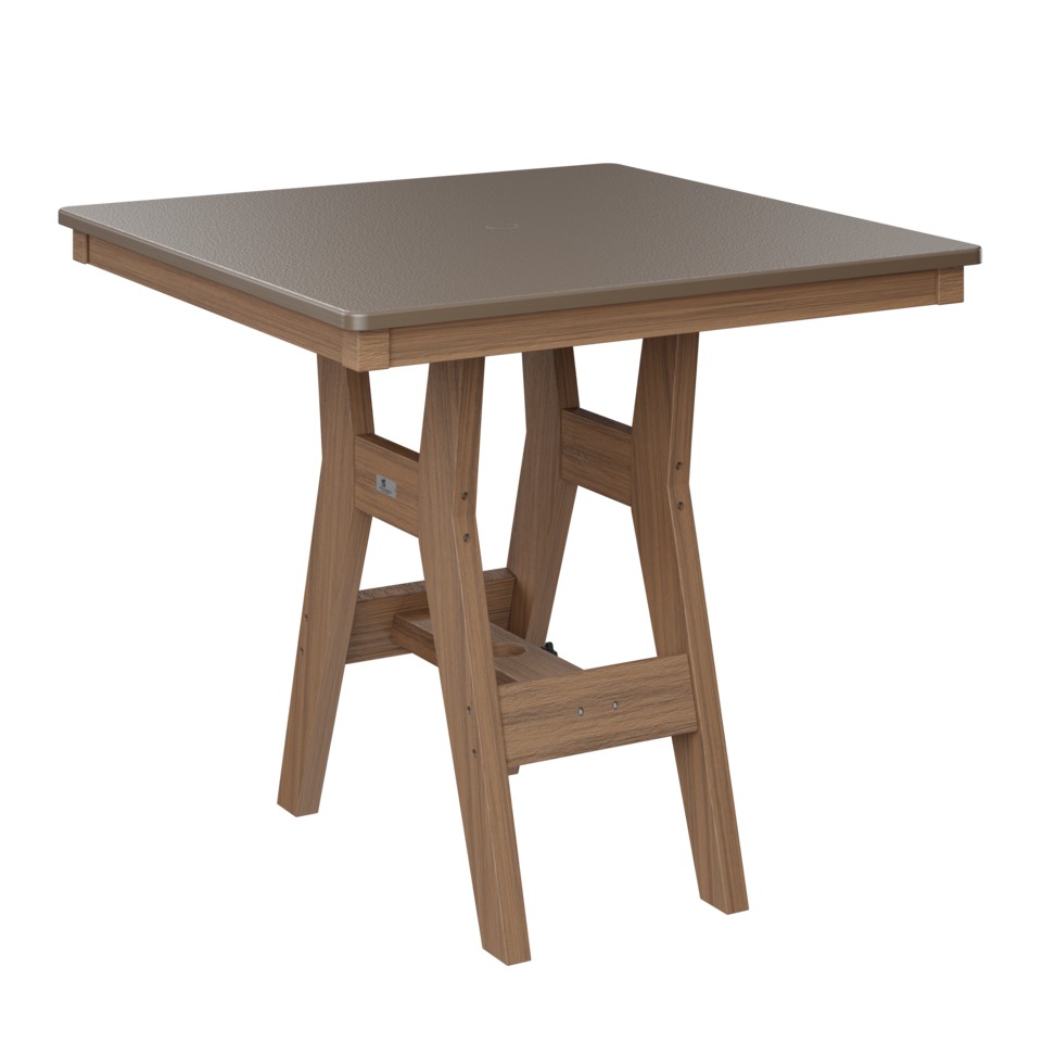 Berlin Gardens Harbor Hammered Finish 33 in Square Counter Table