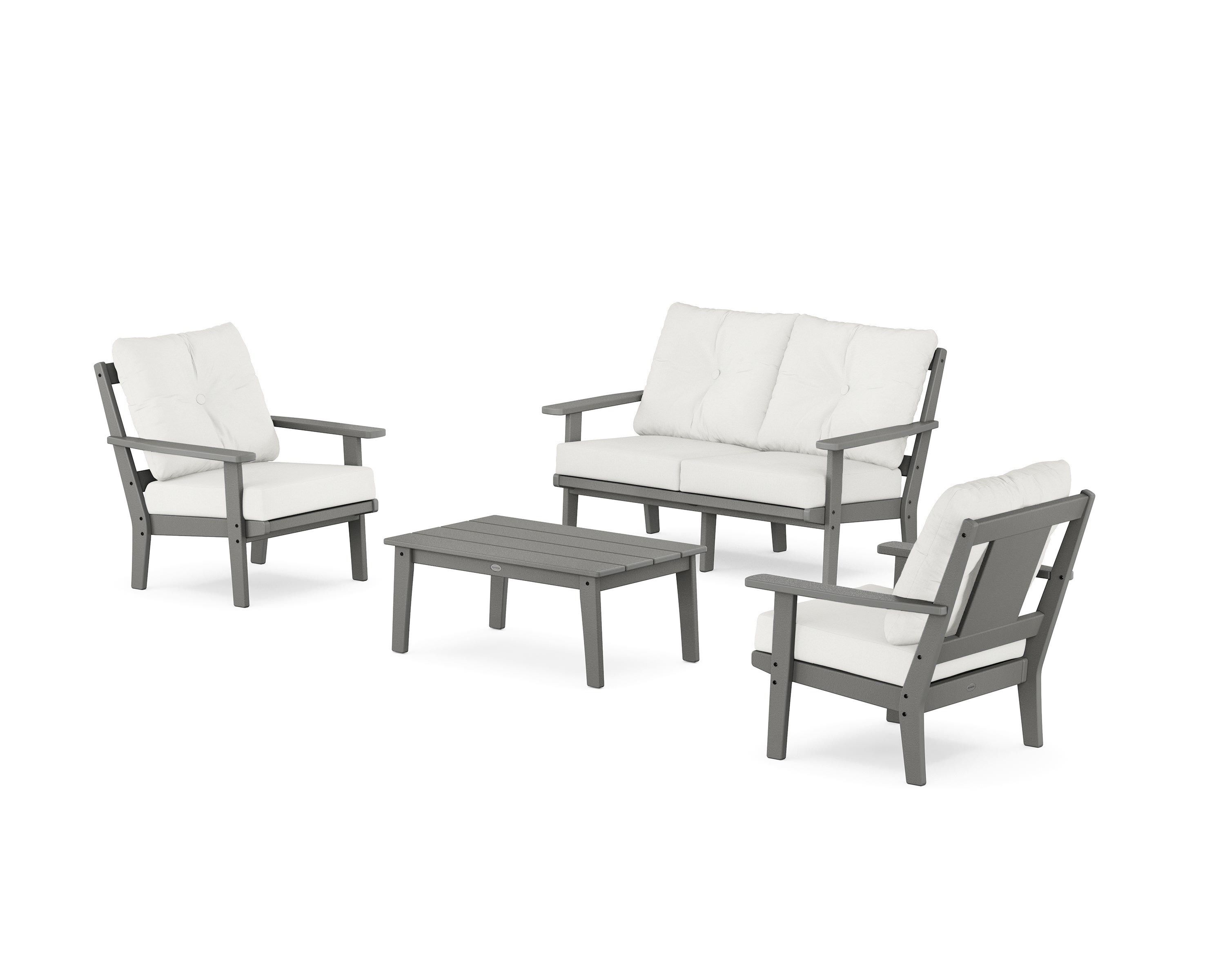POLYWOOD Prairie 4-Piece Deep Seating Set with Loveseat