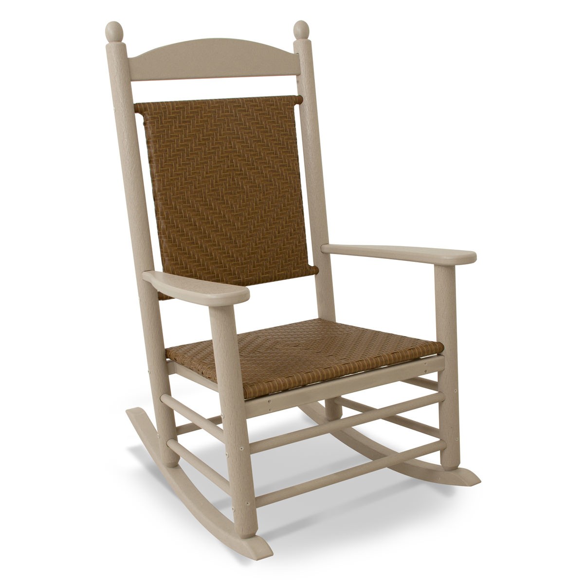 Upgrade Your Outdoor Space with POLYWOOD Jefferson Woven-Back Rocker