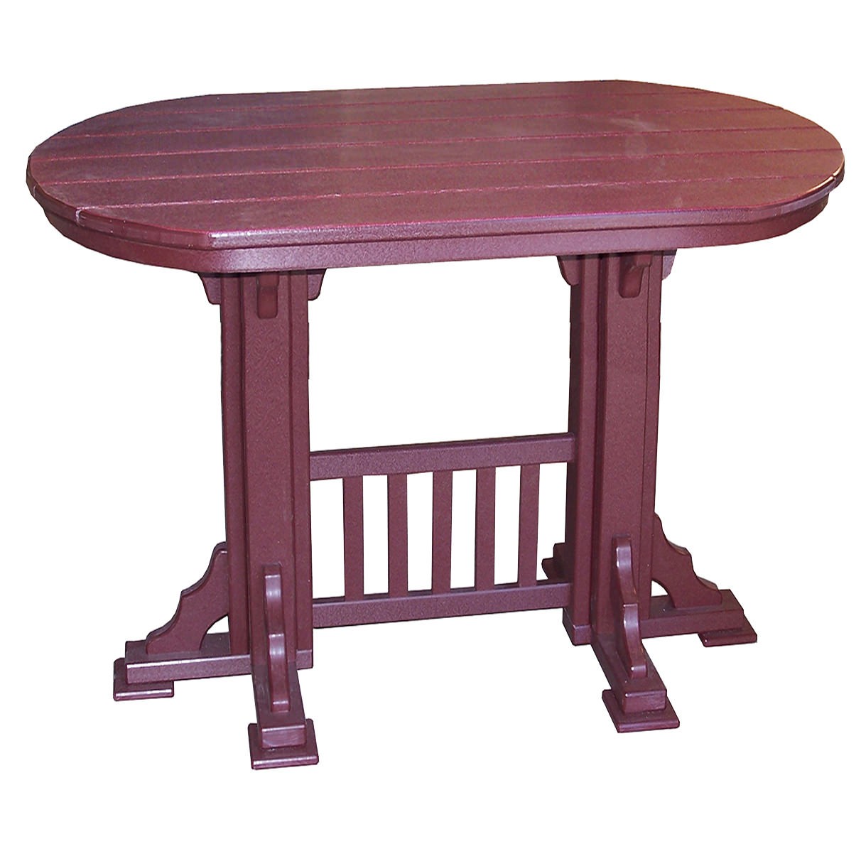 Amish Poly 6' Oval Mission Bar Table