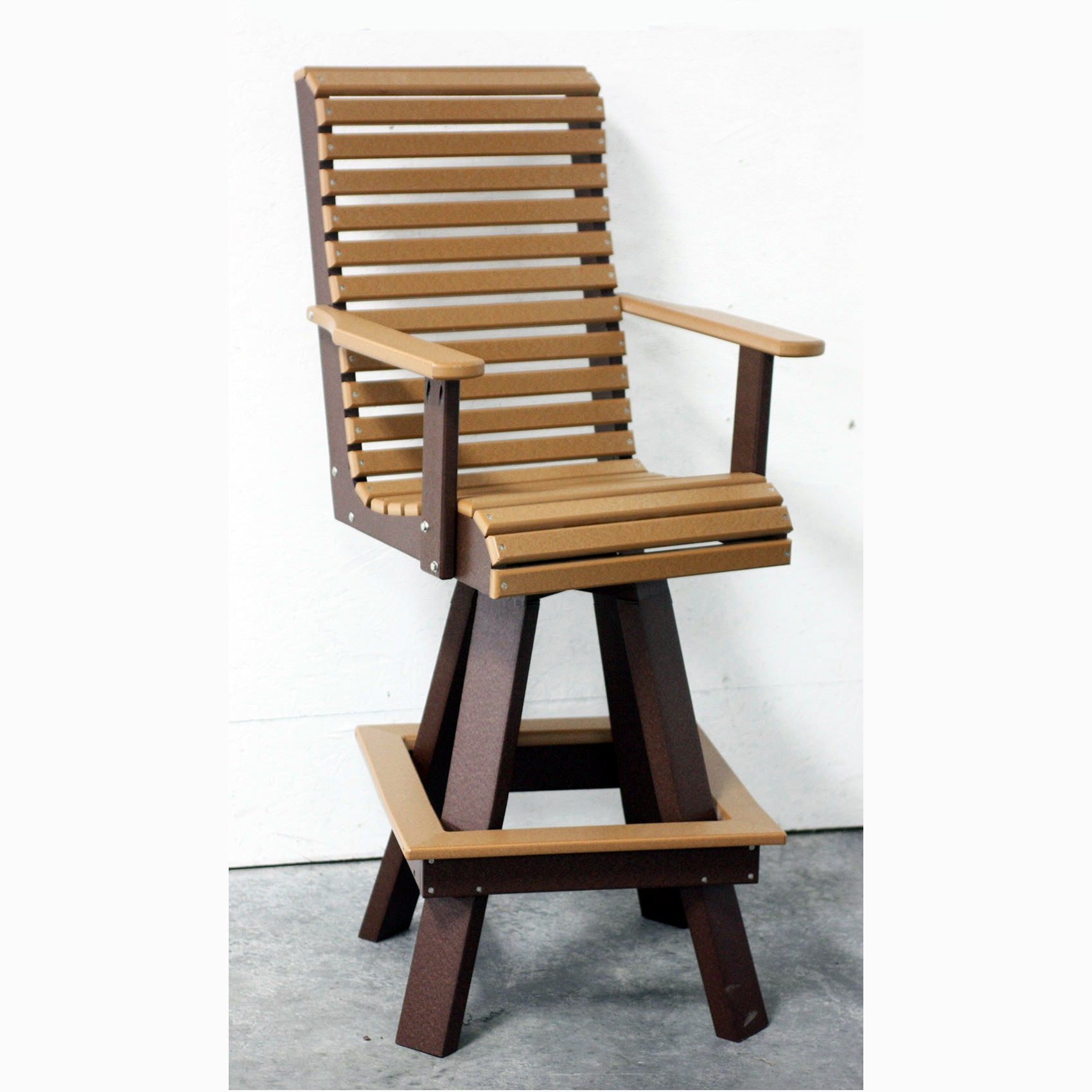 Amish Poly Rollback Swivel Dining Chair
