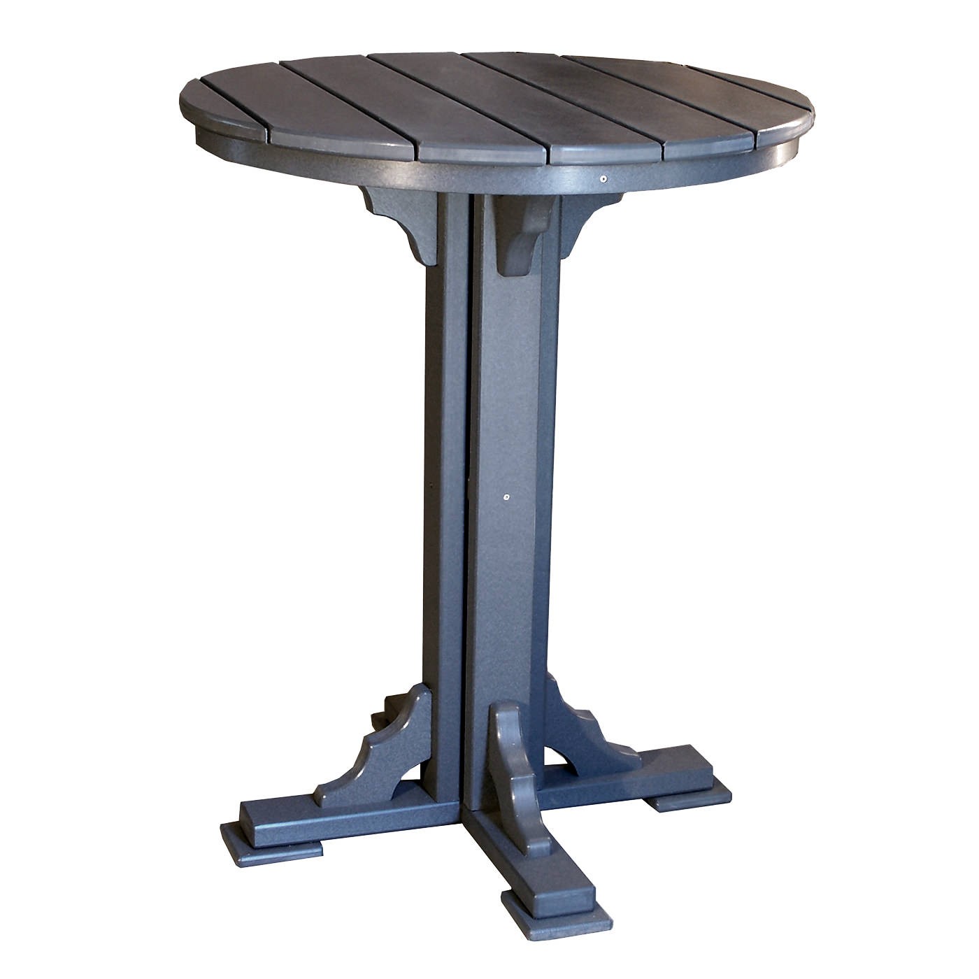 Amish Poly 34in Round Bar Table
