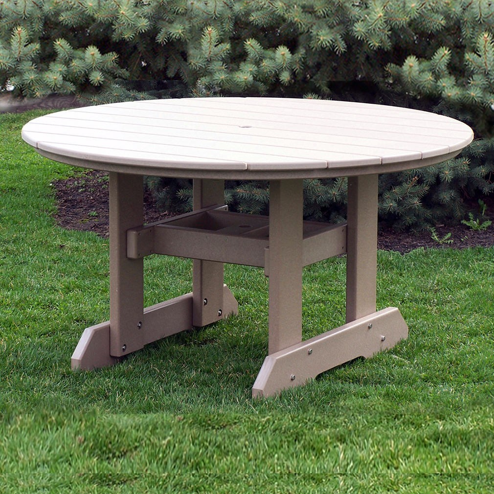 Amish Poly 54in Round Dining Table