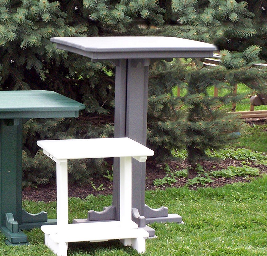 Amish Poly 28in Square Balcony Table