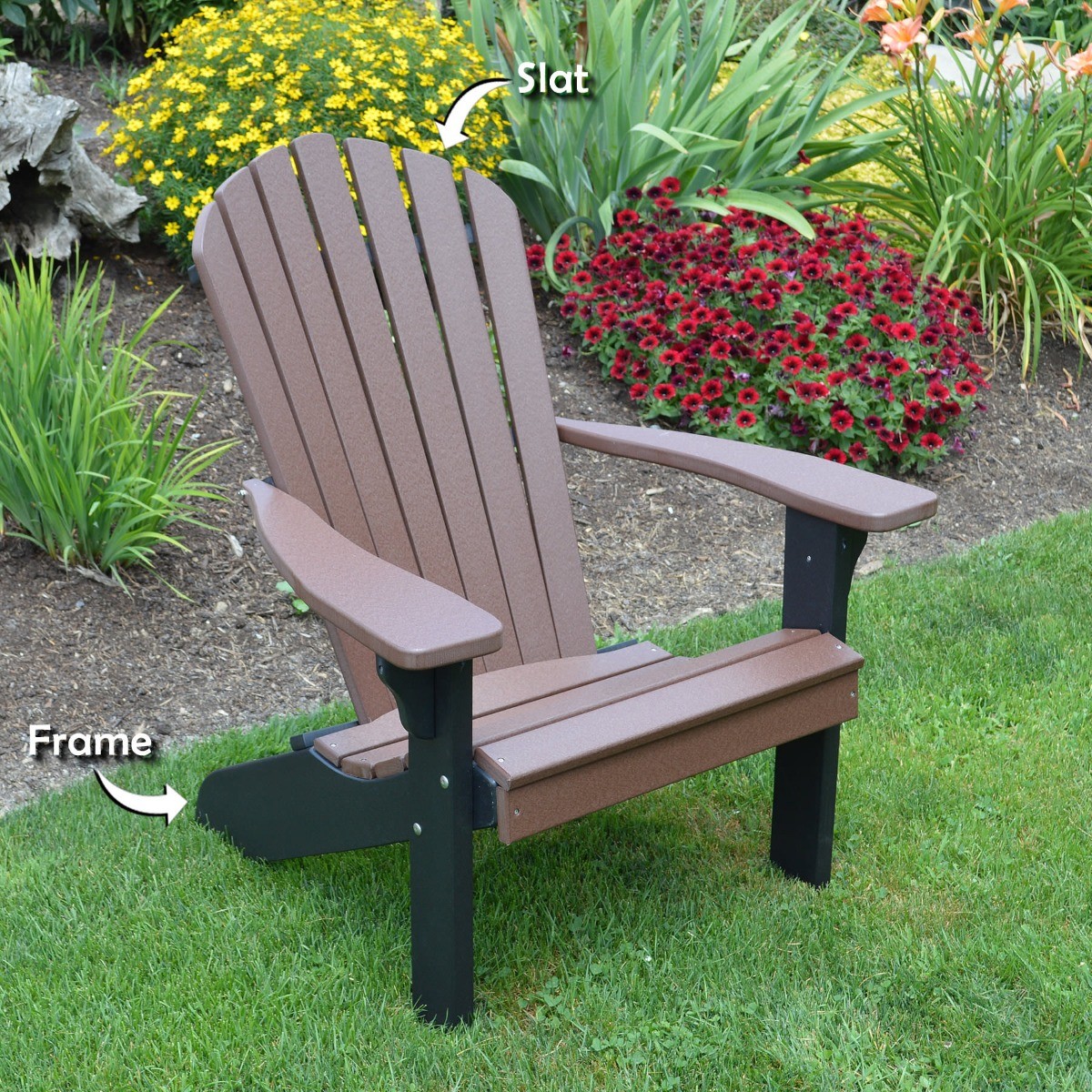 A&L Poly Fanback Adirondack Chair
