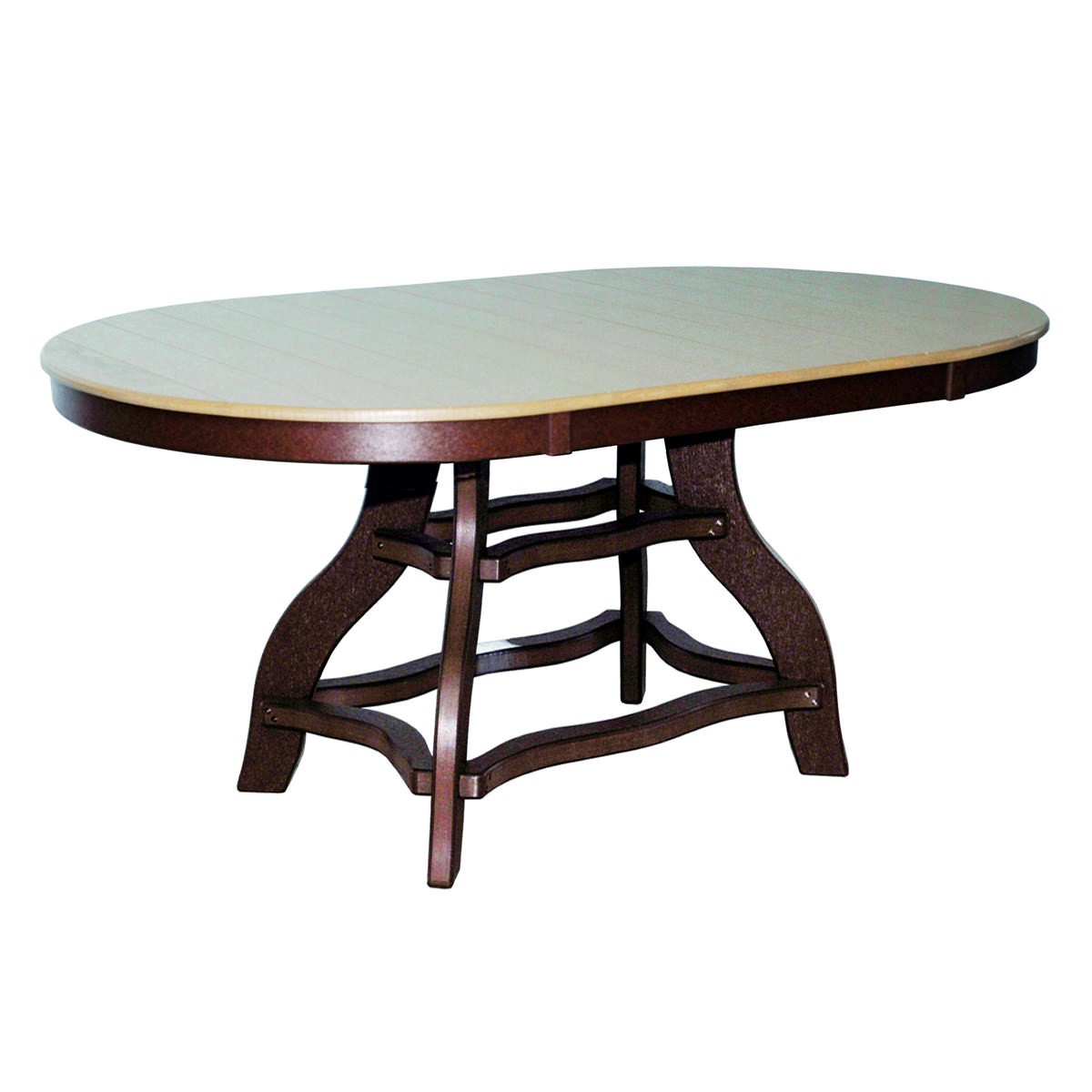 Amish Poly 44 in x 72 in Oval Counter Table
