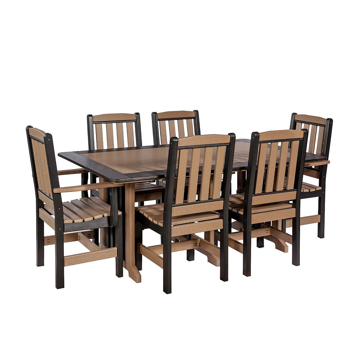 Amish Poly English Garden 7 pc Dining Set