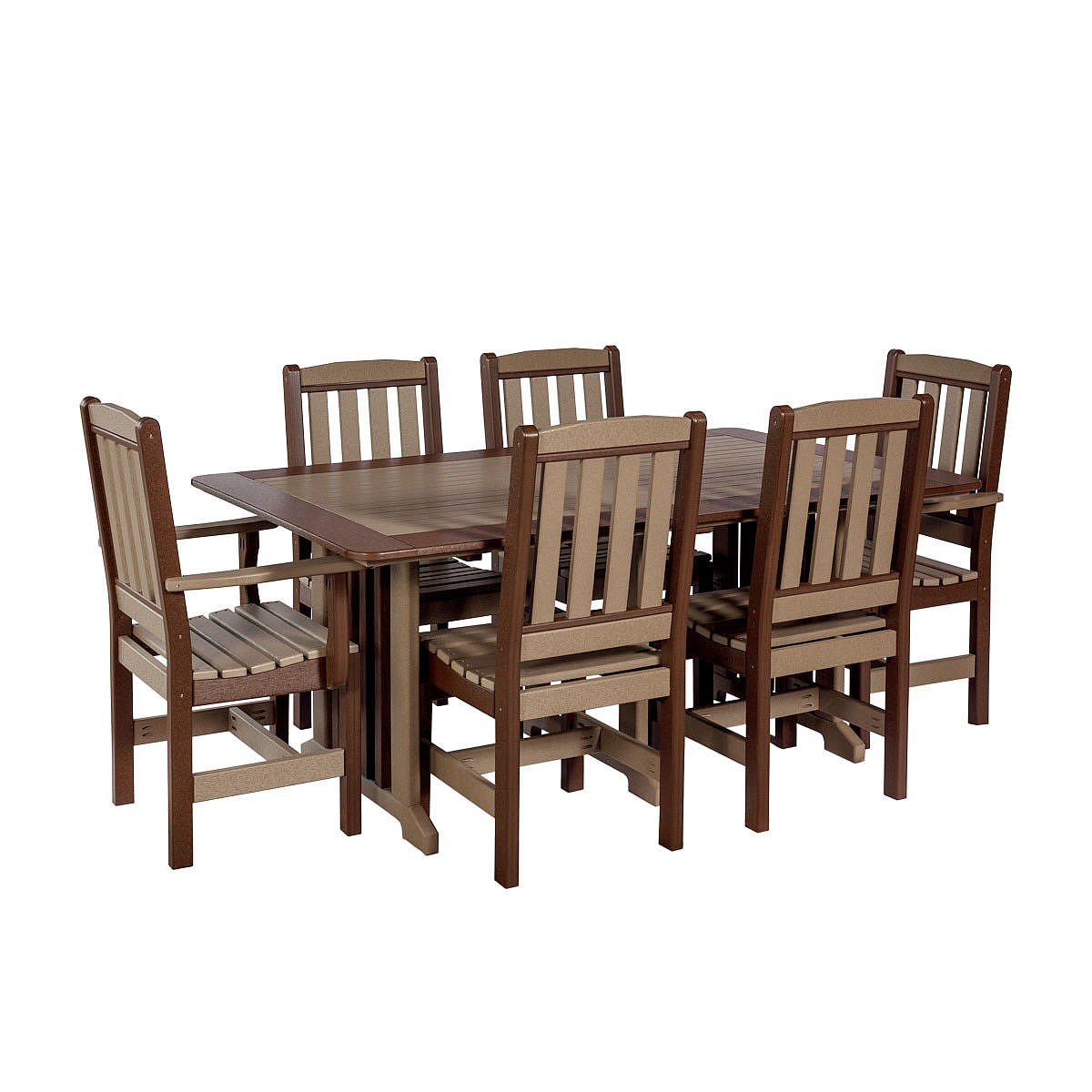 Amish Poly English Garden 7 pc Dining Set