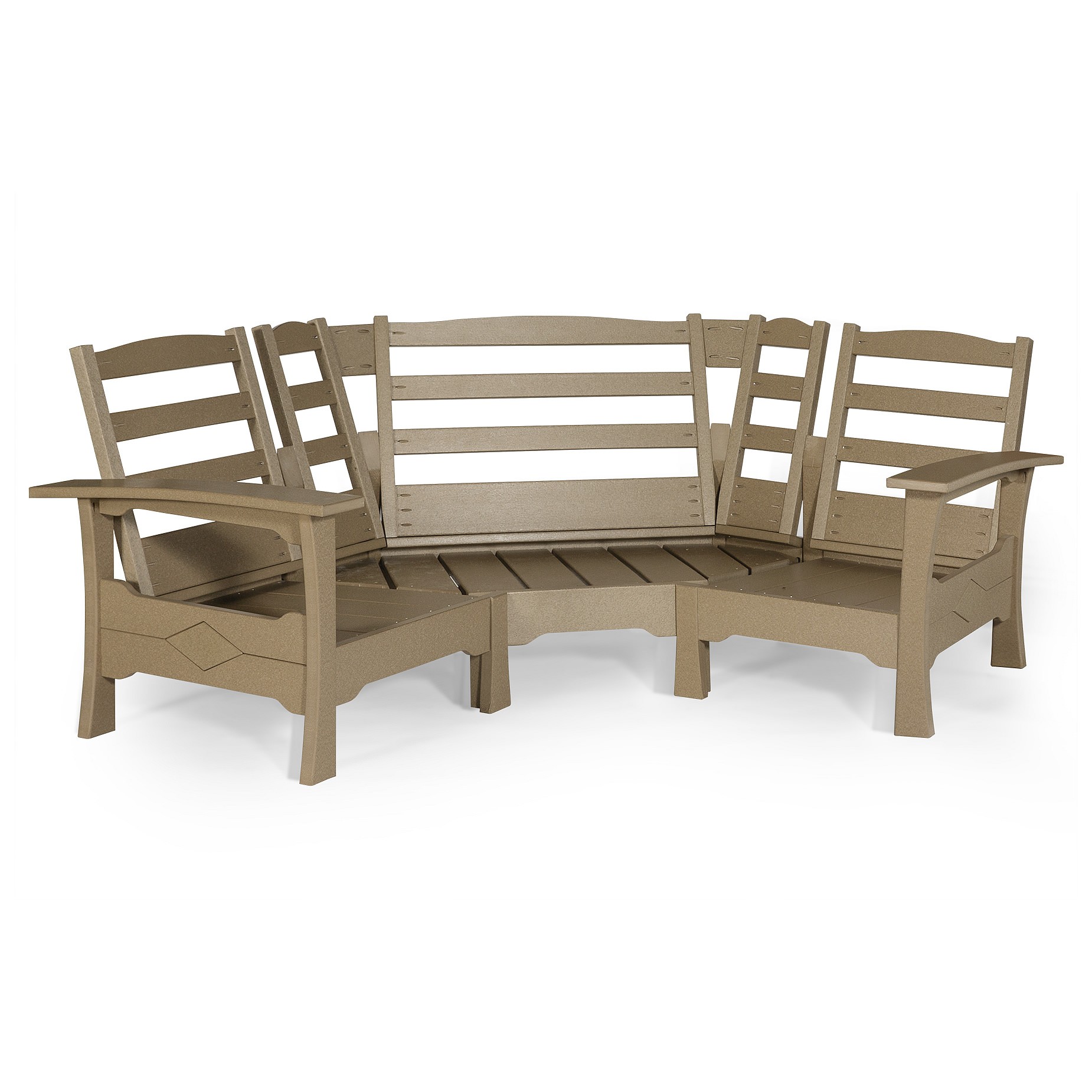 Amish Poly Mission Deep Seating Corner Sectional
