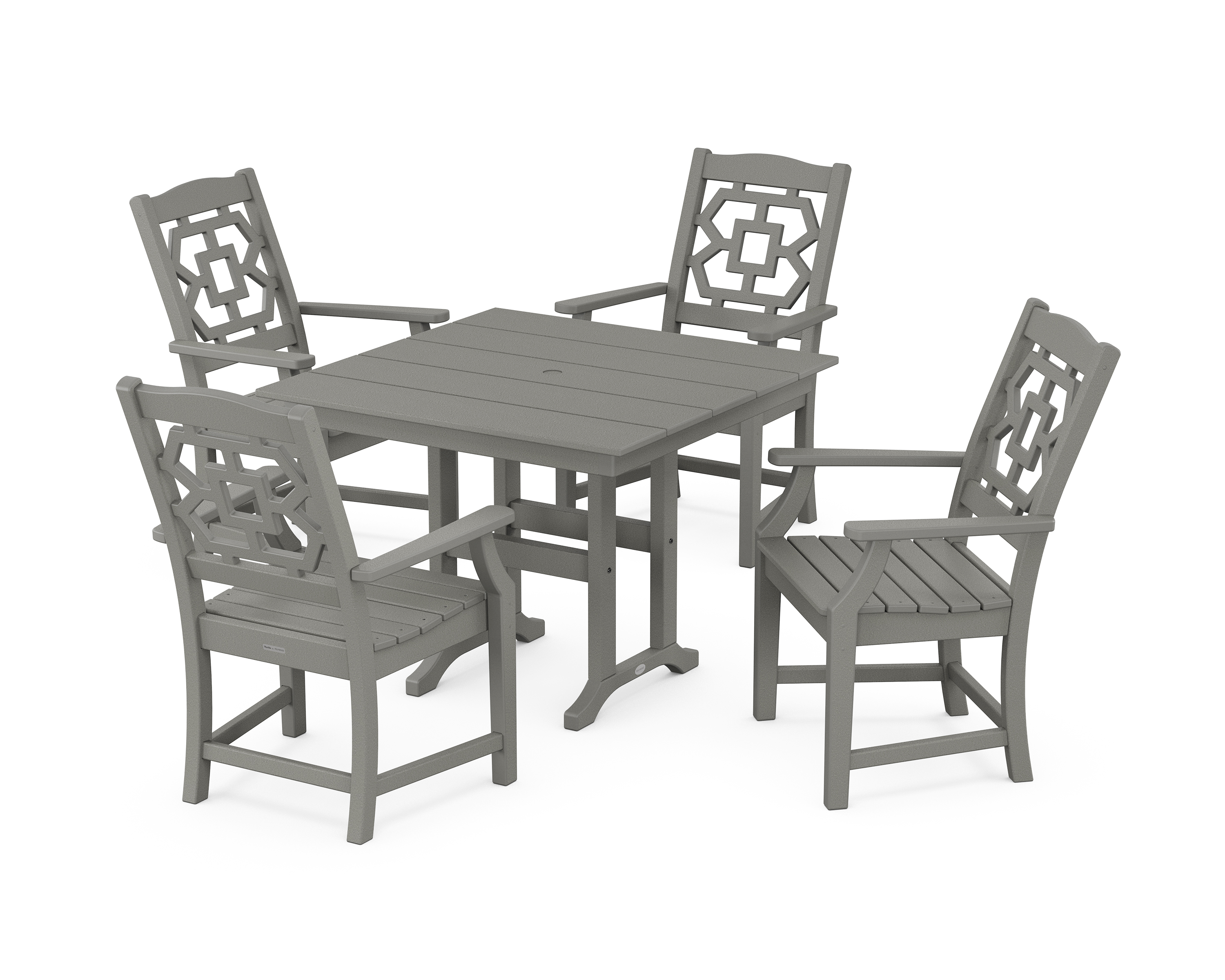 POLYWOOD Chinoiserie 5-Piece Farmhouse Dining Set