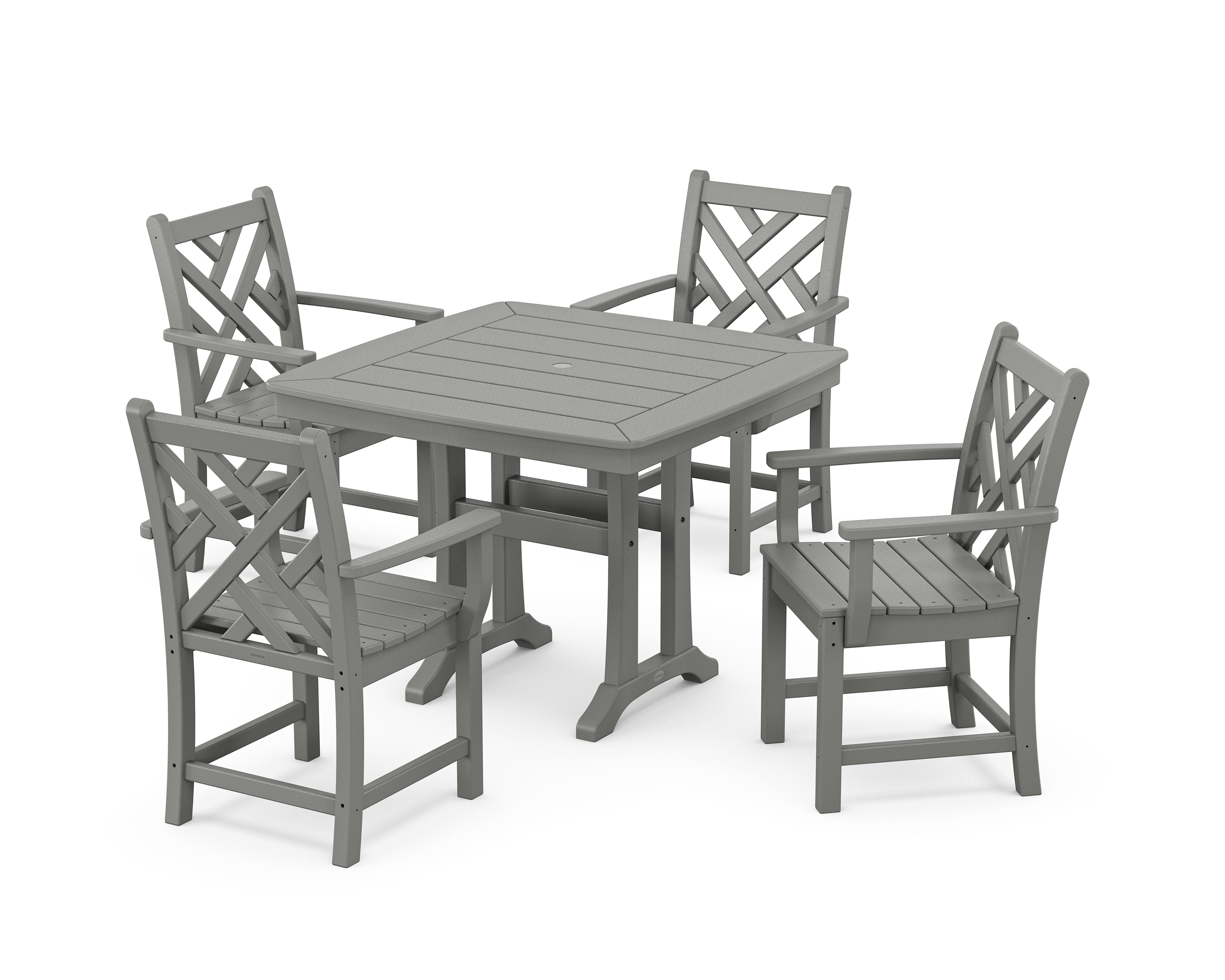 POLYWOOD Chippendale 5-Piece Dining Set with Trestle Legs