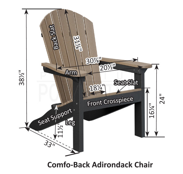 Berlin Gardens Comfo-Back Adirondack Chair