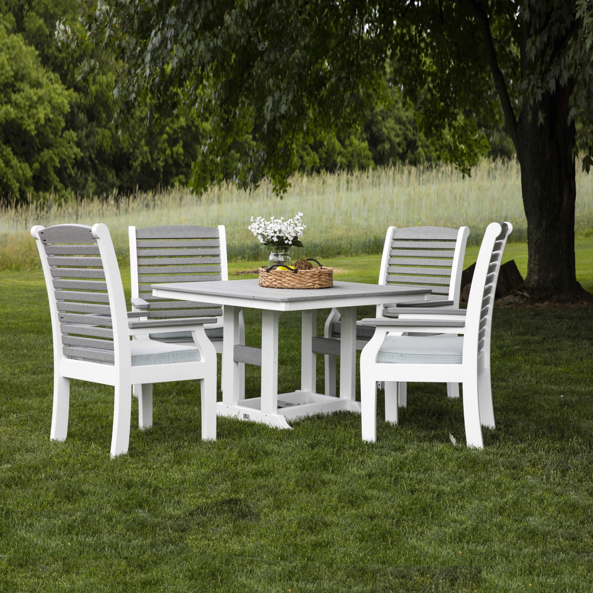 Shown in driftwood gray on white with the Classic Terrace Dining Chairs (sold separately)