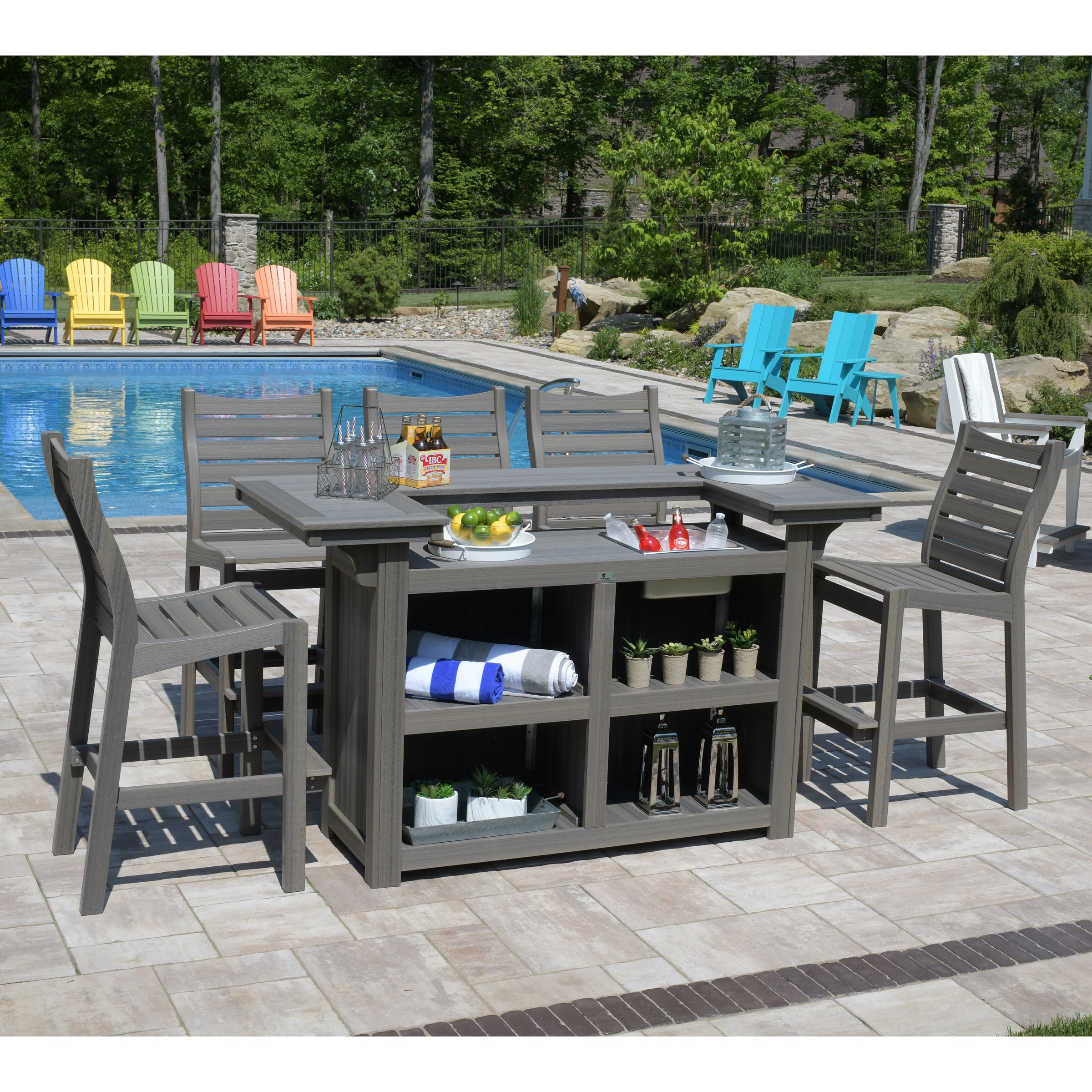 Shown in Coastal Gray - bar sold separately