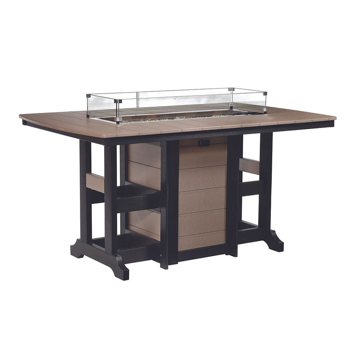 Berlin Gardens Garden Classic 44 in x 72 in Fire Bar Table