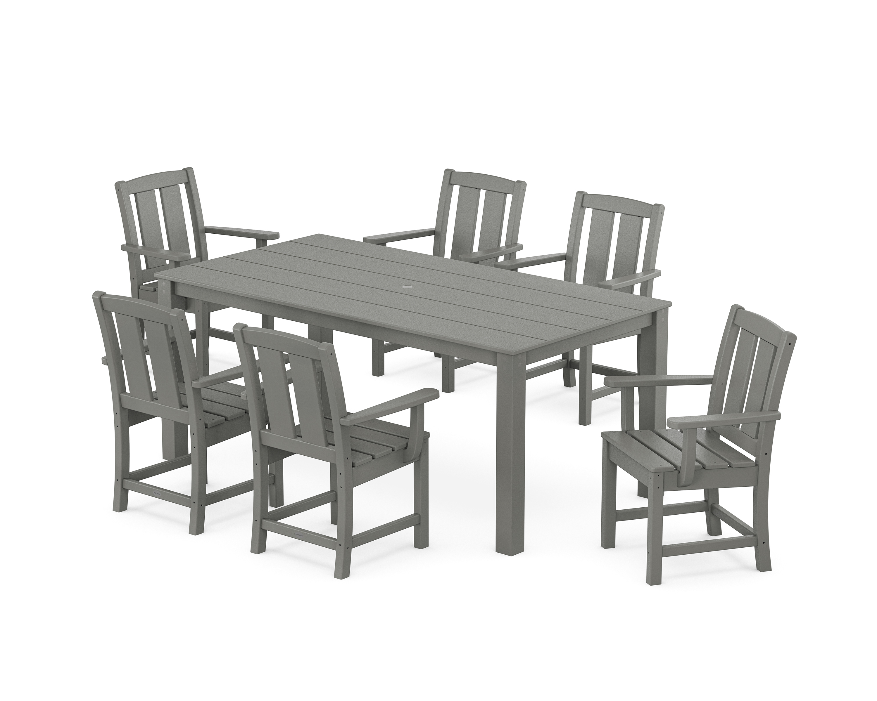 POLYWOOD Mission Arm Chair 7-Piece Parsons Dining Set
