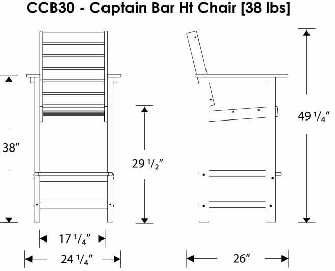 POLYWOOD® Captains 5 pc Bar Set