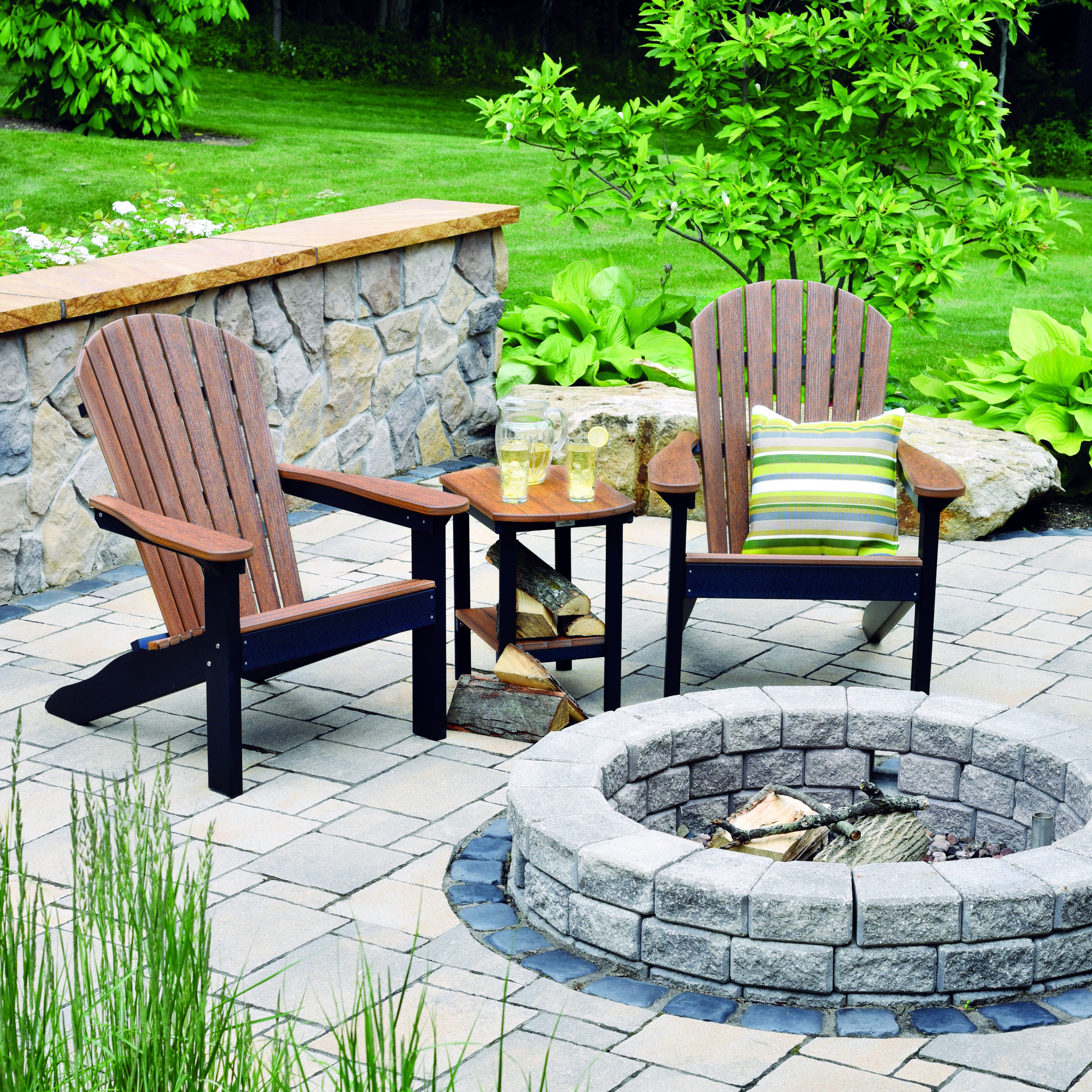 Berlin Gardens Comfo-Back Adirondack Conversation Set