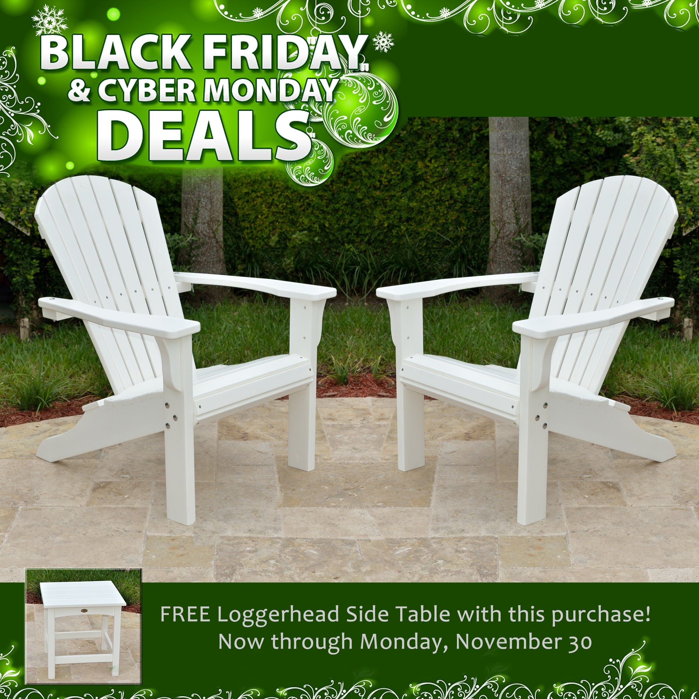 Loggerhead Original Adirondack Chair Set