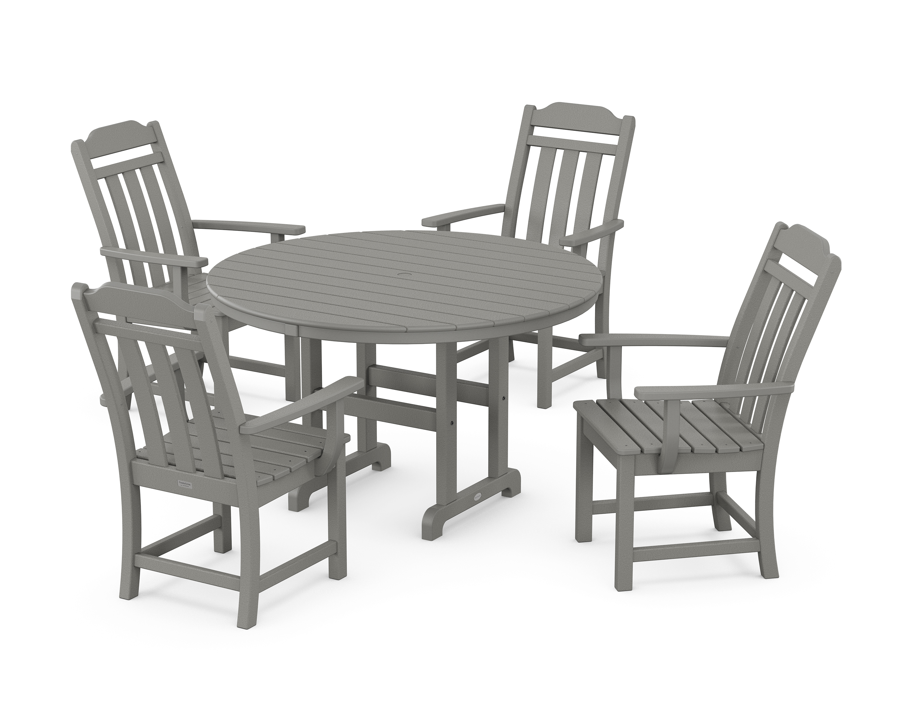 POLYWOOD Cottage 5-Piece Round Farmhouse Dining Set