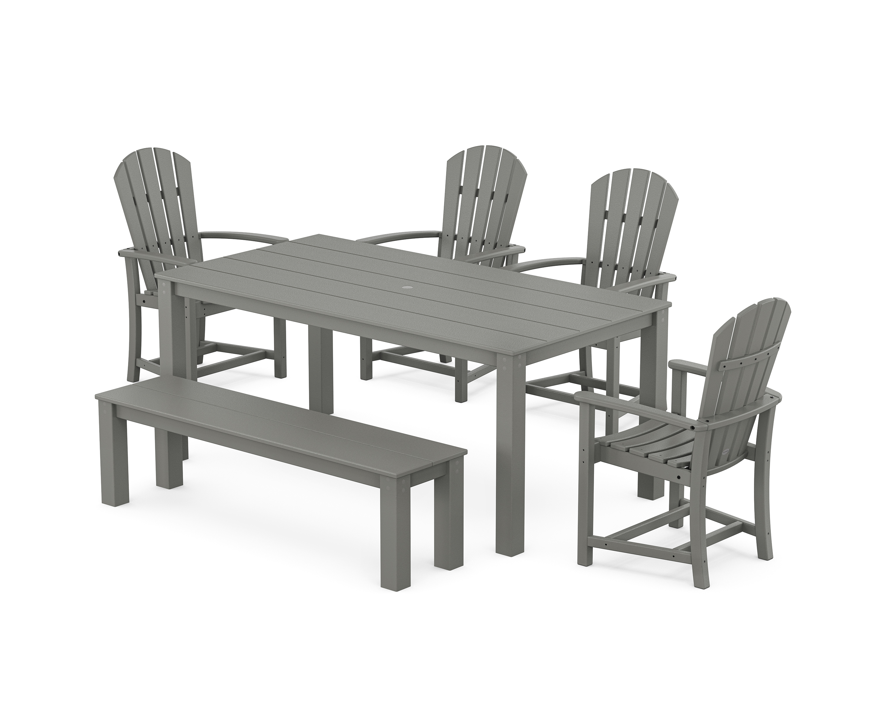 POLYWOOD Palm Coast 6-Piece Parsons Dining Set with Bench