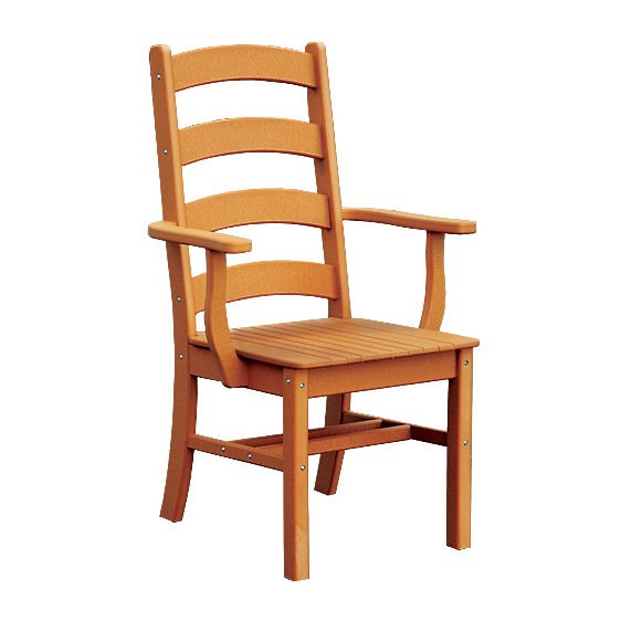 Ladderback Poly Dining Arm Chair