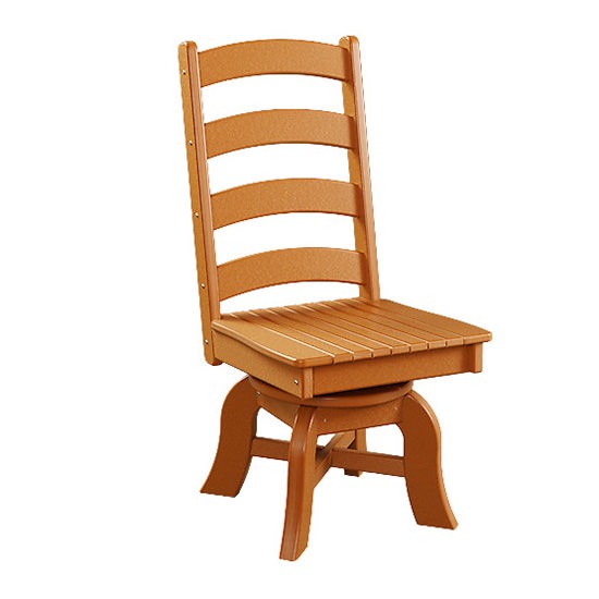 Ladderback Poly Swivel Dining Side