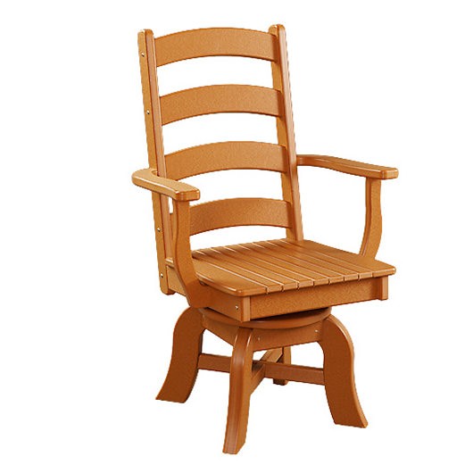 Ladderback Poly Swivel Dining Arm