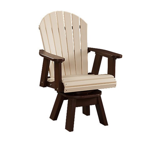 Fanback Poly Swivel Dining Arm