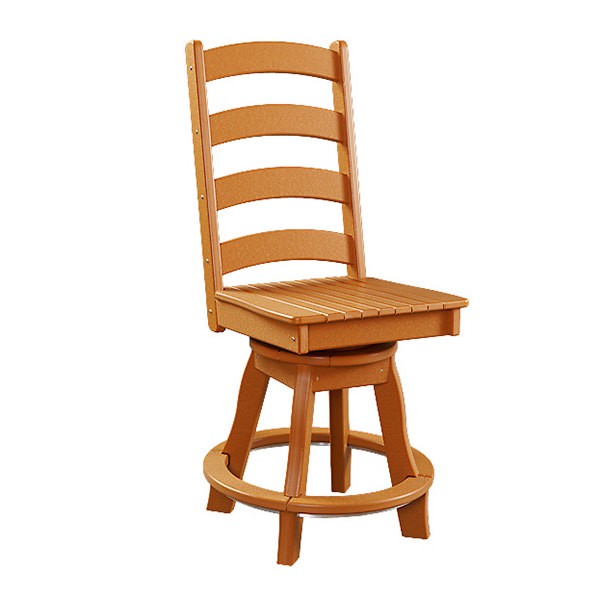 Ladderback Poly Swivel Balcony Side Chair