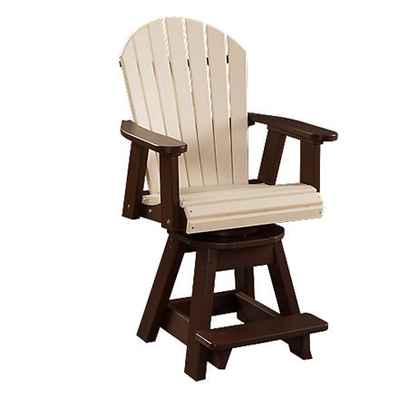 Fanback Poly Swivel Balcony Arm Chair